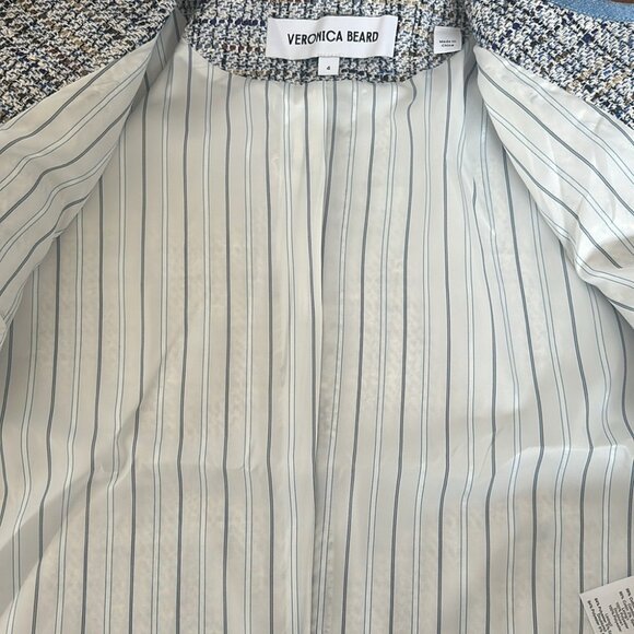 NEW Veronica Beard Darla Tweed Lady Jacket Blazer in Blue Multi | size 4 - Picture 10 of 14